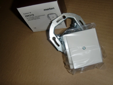 2963 19 System M polarweiß glänzend Tragring und Zentralplatte Wandauslass